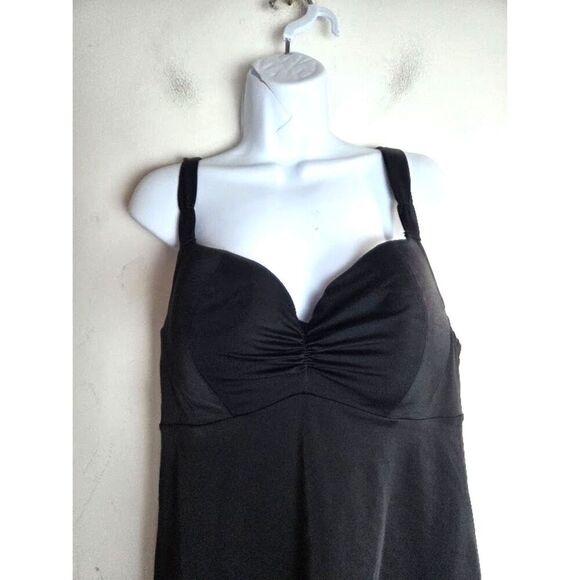Lane Bryant Swim by Cacique Black w/Silver Detail Wired Swim Tankini size 40DD - Picture 3 of 7